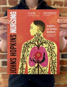 Johns Hopkins Nursing Magazine redesign, Spring 2020 issue