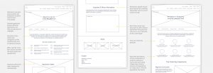 Website wireframes