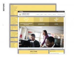 Cristo Rey Website, "before" images